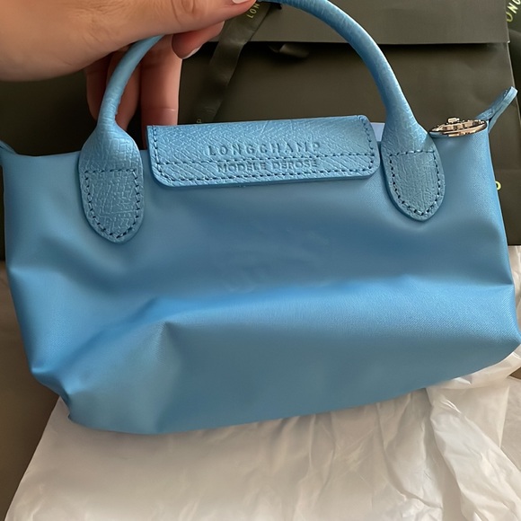 Sold⚠️LONGCHAMP X ANDRÉ Pouch with handle - Blue - Picture 4 of 7